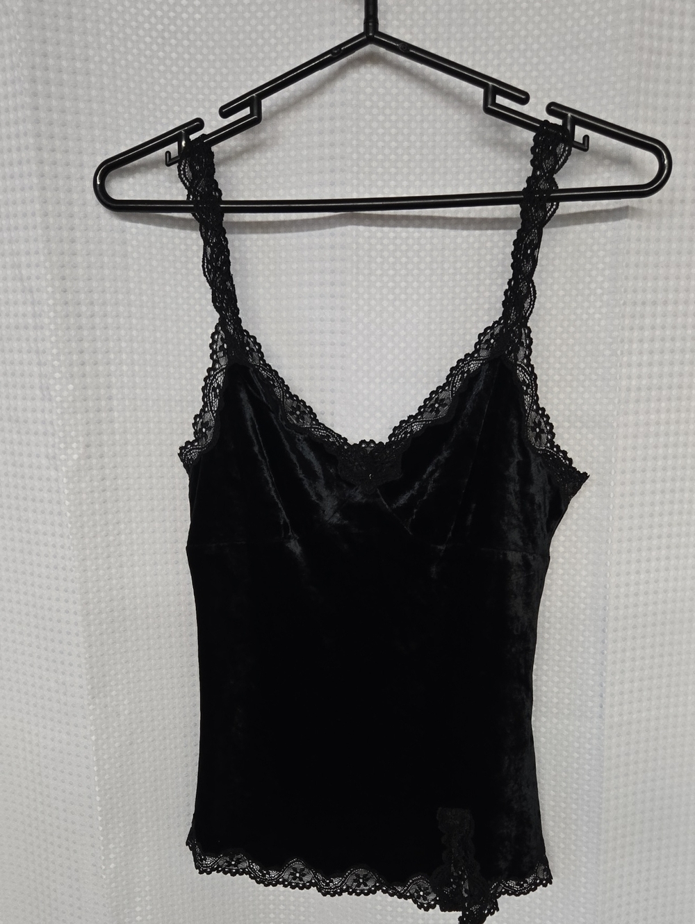 Express Black Velvet Lace-Trim Cami
